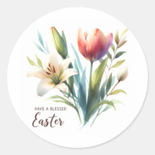 Have A Blessed Easter Classic Round Sticker