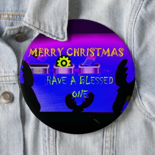 Have a Blessed Merry Christmas – A Festive Digital 6 Inch Round Button
