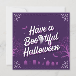 Have a Bootiful Halloween Flat Card (5.25x5.25)