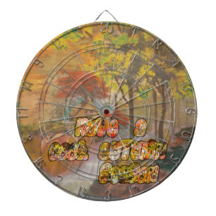 Have a Cool Autumn Season Vintage Art Print Dartboard