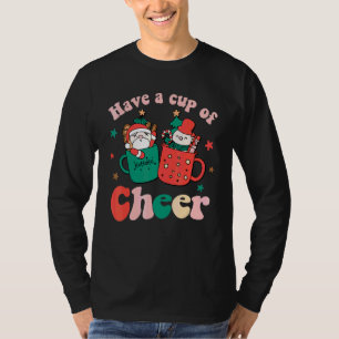 Have A Cup Of Cheer Retro Merry Christmas Hot Coco T-Shirt