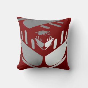 Have A Cup Of Java Deep Red Throw Pillow