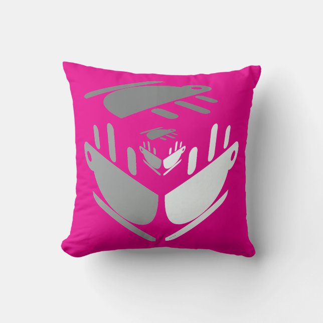 Have A Cup Of Java Hot Pink       Throw Pillow (Front)