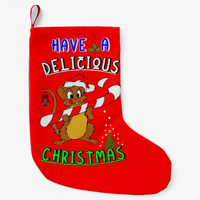Have A Delicious Christmas 25 December Christmas Small Christmas Stocking (Front)