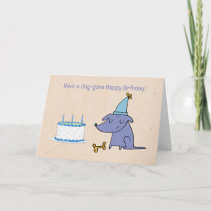 Have a dog-gone Happy Birthday customizable  Card