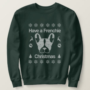 Have A Frenchie Christmas Off-Shoulder Sweater. Sweatshirt
