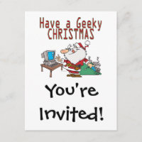 have a geeky christmas santa computer tech