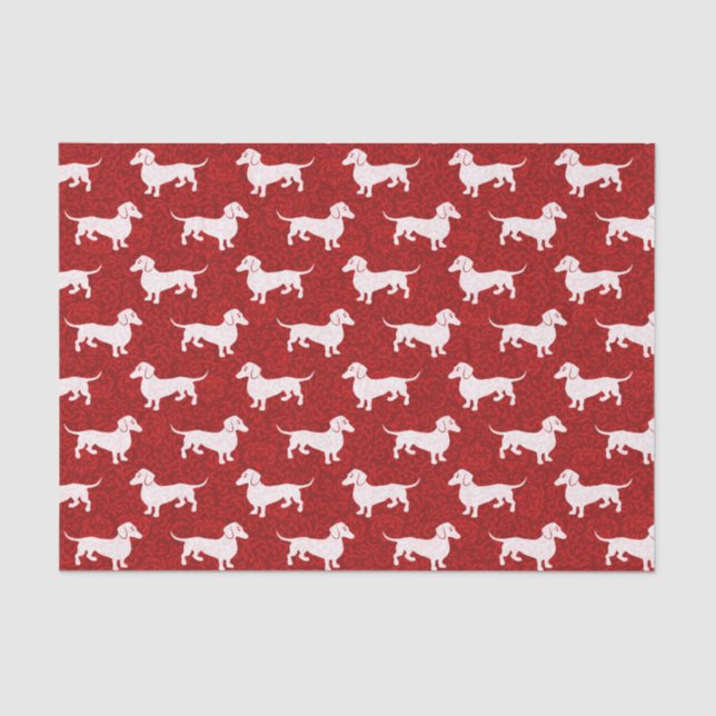 Have a Happy Dachshund Christmas Tissue Paper (Front)