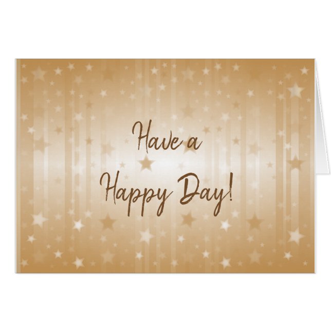 Have a Happy Day Positive INspirational Blank Card (Front Horizontal)