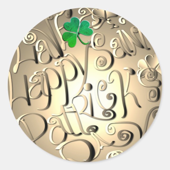 "Have a Happy St. Patrick's Day" Classic Round Sticker (Front)