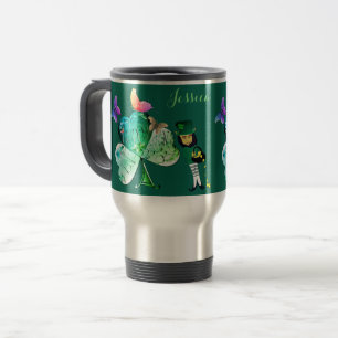"Have a Happy St. Patrick's Day"Leprechaun Travel Mug