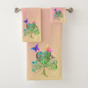 "Have a Happy St. Patrick's Day " Shamrock Towel