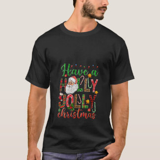 Have A Holly A Jolly Merry Christmas Santa Buffalo T-Shirt