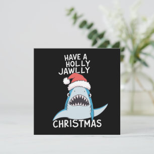 Have A Holly Jawly Christmas Movie Sarcastic Jaws  Holiday Card