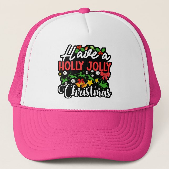 Have A Holly Jolly Christmas-86096 Trucker Hat (Front)