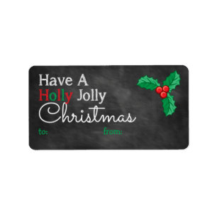 Have A Holly Jolly Christmas Chalkboard Gift Tags