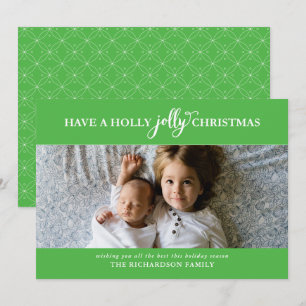 HAVE A HOLLY JOLLY CHRISTMAS FLAT PHOTO HOLIDAY CARD