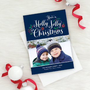 Have a Holly Jolly Christmas Photo Holiday Card