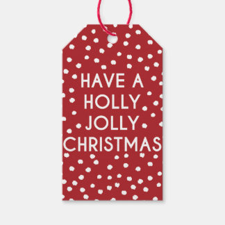Have A Holly Jolly Christmas Polka Dot Gift Tag