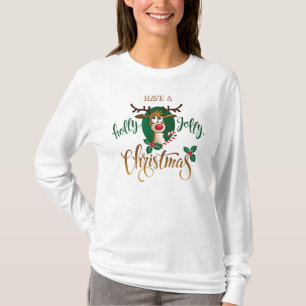 Have A Holly Jolly Christmas Reindeer Holidays T-Shirt