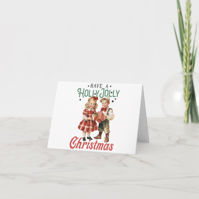 Have A Holly jolly Christmas Thank You Card (Front)