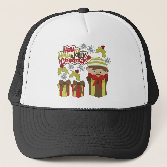 Have A Holly Jolly Christmas Trucker Hat (Front)