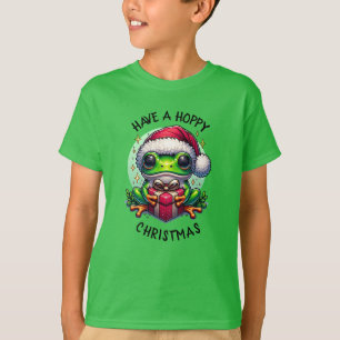 Have a Hoppy Christmas   Frog Pun T-Shirt