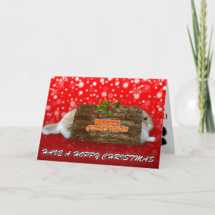 Have A Hoppy Christmas - Rabbit Xmas Card