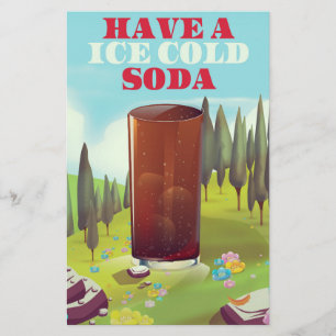 Have a ice cold soda Commercial. Stationery