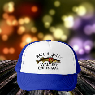 "Have a Jolly Walleye Christmas"  Trucker Hat