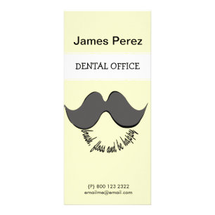 Have a Laugh Funny Cartoon Dentist Moustache Rack Card