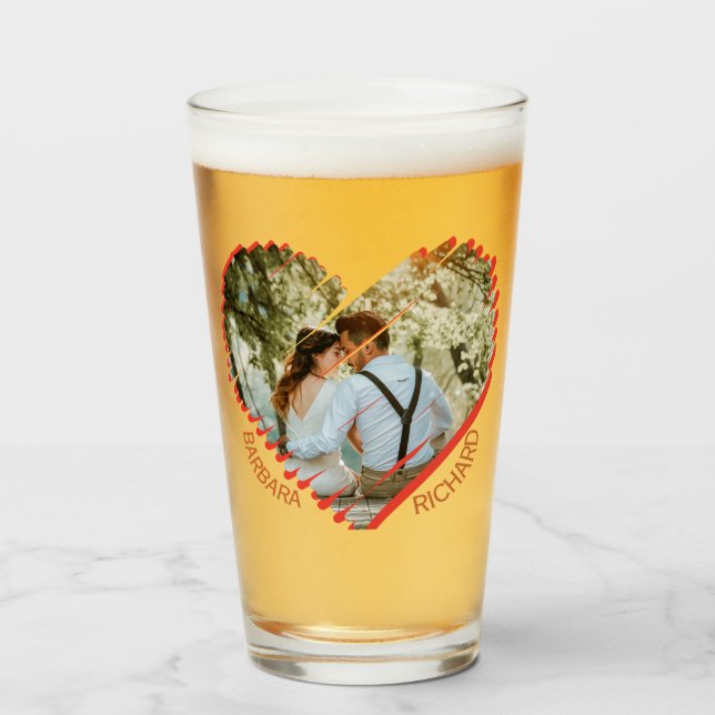 Have a Little Heart Photo Names Glass (Front Filled)