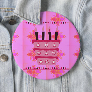 Have a Lovely Blessed Wonderful  Happy Birthday 6 Inch Round Button