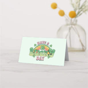 Have a Lucky Day Retro St. Patrick's Day Place Card