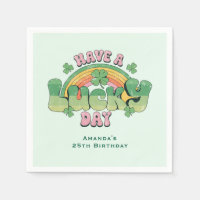 Have a Lucky Day Retro Typography Birthday