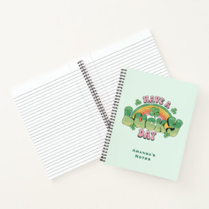 Have a Lucky Day Retro Typography Notebook