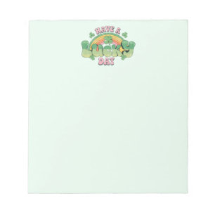Have a Lucky Day Retro Typography Notepad