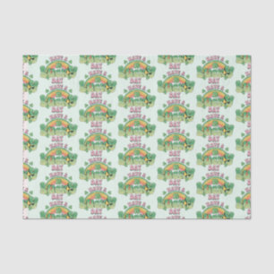 Have a Lucky Day Retro Typography Pattern Tissue Paper