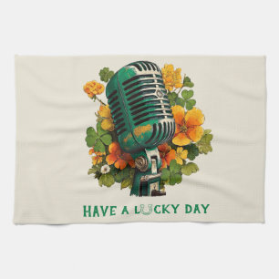 Have a Lucky Day – St. Patrick’s Music Art Kitchen Towel