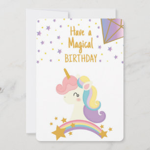 Have a Magical Birthday Unicorn  Holiday Card