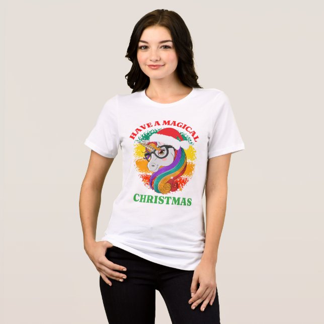 have a magical christmas Tri-Blend shirt (Front Full)