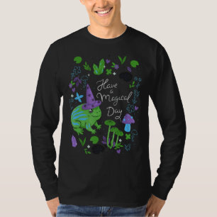 Have A Magical Day Cute Esoteric Frog Animal Art T-Shirt