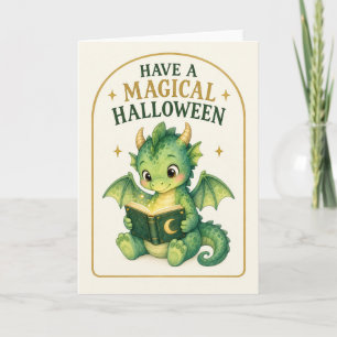 Have a Magical Halloween Baby Dragon Card