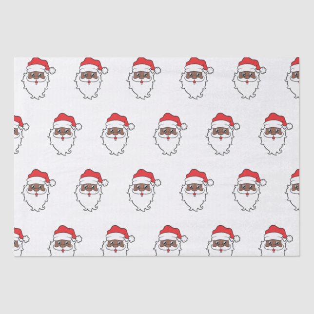Have A Melanin Christmas Black Santa Claus Tissue Paper (Front)
