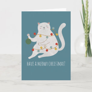 Have a Meowy Christmas Customizable Card