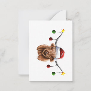 Have a Merry Hielan Coo Christmas Key Ring Card