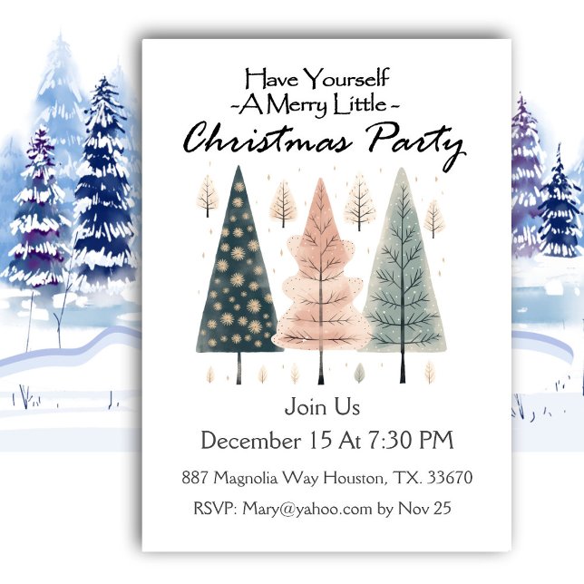 Have A Merry Little Christmas Boho Party Invitation (Creator Uploaded)