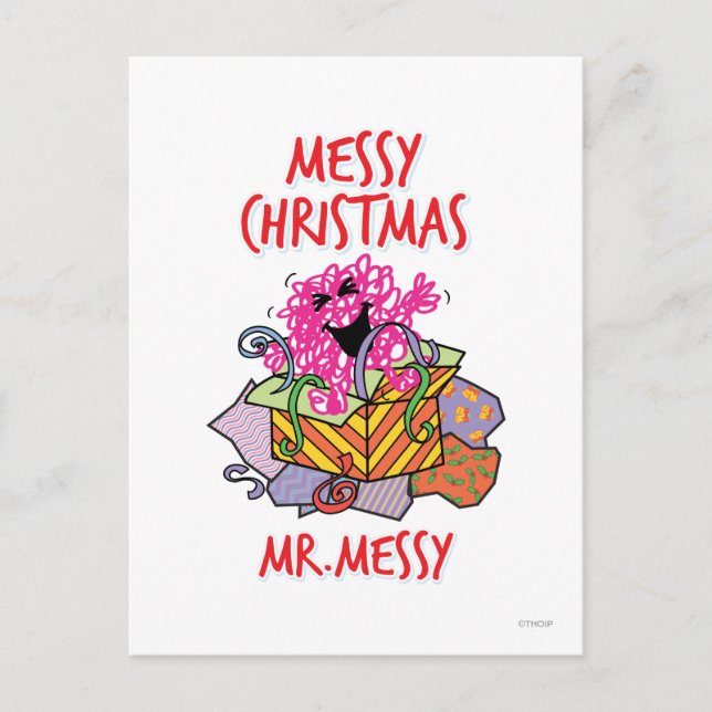 Have A Messy Christmas Holiday Postcard (Front)