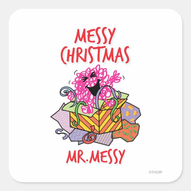 Have A Messy Christmas Square Sticker (Front)