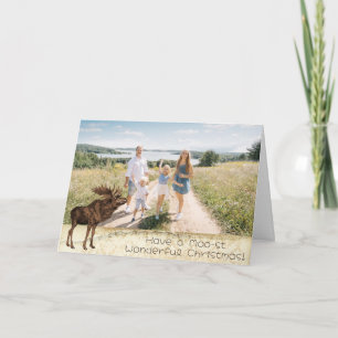 Have a Moo-st Wonderful Christmas! Holiday Card